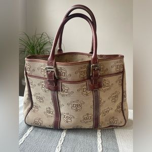 Dooney and Burke Logo Canvas Bag